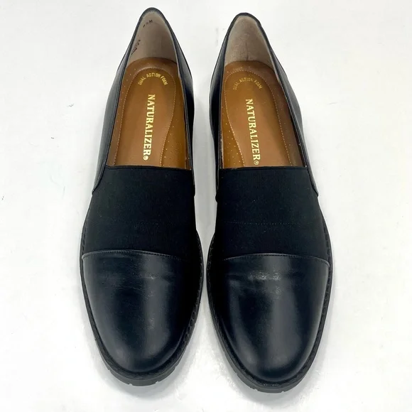 📌SOLD📌 NATURALIZER DUAL ACTION FOAM BLACK LEATHER LOAFERS🆕 - Picture 7 of 14